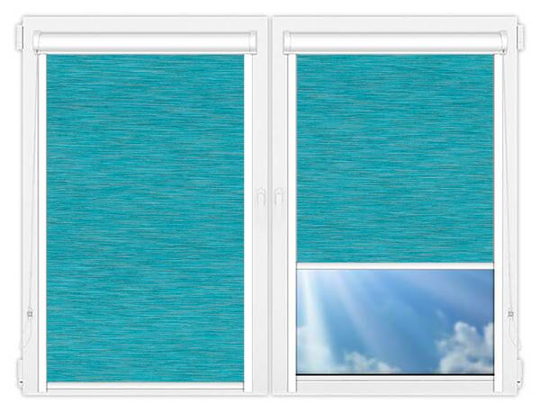 Кассетные рулонные шторы UNI Корсо голубой цена. Купить в «Мастерская Жалюзи»